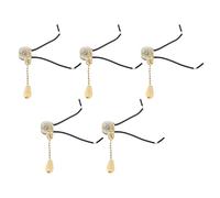 Aramox Interruttore a Catena, Confezione da 5 Pezzi Interruttore a Cordone in Legno di Betulla e Rame 250V 3A 125V 6A Due Segmenti per Ventilatore a Soffitto Luce Lampada da Parete Sostituzione Fai