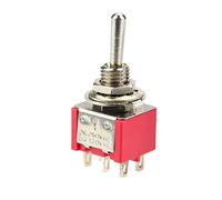 Aramox Interruttore a Levetta Momentaneo da 10 Pezzi, DPDT 6 Pin, 2A 250VAC Interruttore di Controllo Automobilistico e Industriale