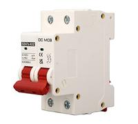 Aramox Interruttore Automatico DC PA66 Interruttore Automatico Miniaturizzato 2P DC 500V 6000A Protezione da Cortocircuito Estinzione per Energia Solare Fotovoltaica per e Sistemi (16A)
