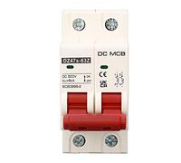 Aramox Interruttore Automatico DC PA66 Interruttore Automatico Miniaturizzato 2P DC 500V 6000A Protezione da Cortocircuito Estinzione per Energia Solare Fotovoltaica per e Sistemi (20A)