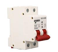 Aramox Interruttore Automatico DC PA66 Interruttore Automatico Miniaturizzato 2P DC 500V 6000A Protezione da Cortocircuito Estinzione per Energia Solare Fotovoltaica per e Sistemi (63A)