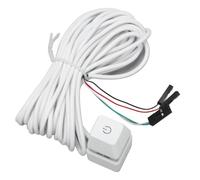 Aramox Interruttore del Pulsante di Alimentazione per PC Desktop, Interruttore Blu con Retroilluminazione, Cavo Lungo, Materiale ABS, per Computer Desktop, Comodo Controllo ', compatibilità (luce