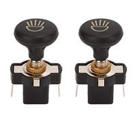 Aramox Interruttore Push Pull Faro Pulsante Interruttore di Controllo Luce in Metallo ABS Sostituzione da 2 Pezzi per Carrello per Auto Adatto per Carrello E Z GO E per Uso Faro