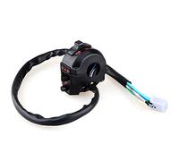 Aramox Interruttore Sinistro Moto, 7/8in Interruttore Sinistro Moto Manubrio Clacson Indicatore di Direzione Luce Hi/Lo Beam Nero Nuovo