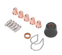 Aramox Kit di Accessori per Torcia per Taglierina Al Parti di Consumo in Rame 13 Pezzi con Elettrodi Punte per Ugelli Guida Distanziatore Diffusore di Gas per Torcia S45 Riparazione Officina Fai da Te