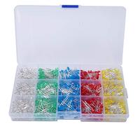 Aramox Kit di Diodi Emettitori di Luce LED 1000 Pezzi 3 Mm, Colori Assortiti per Progetti Fai Te, Esperimenti di Elettronica