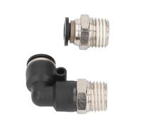 Aramox Kit di Raccordi a Pressione Dritti Combinati a Gomito Pneumatico da 30 Pezzi Kit ABS e Metallo 1 Tubo da 4 Pollici Diametro Esterno 1 8 Pollici NPT 145 PSI per Tubi in PVC PU PA PE