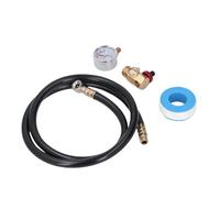 Aramox Kit di Riparazione del Serbatoio dell'aria 0-200PSI, Misuratore di Pressione in Lega di Alluminio, Tubo dell'aria in PVC con Collettore in Ottone per un Facile Montaggio e Manutenzione
