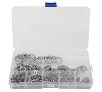 Aramox Kit di Rondella di Blocco Seghettato, Rondelle di Denti Esterne in Acciaio Inossidabile, Assortimento di 300 Pezzi per M2.5 M3 M4 Utilizzo