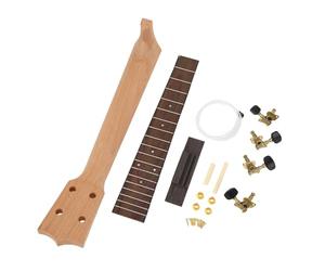 Aramox Kit Manico per Ukulele, Tastiera in Legno di Okume e Palissandro, Set Completo Artigianale per Tutti i Livelli di abilità, Costruisci il Tuo Ukulele da 26 Pollici e Goditi la Musica Insieme
