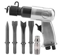 Aramox Kit Martello Pneumatico da 150 Mm Utensile per Pala a Martello di Tipo Dritto con Impugnatura Potente a 4 Scalpelli Industriali