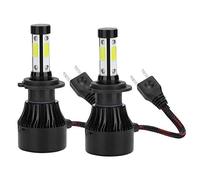 Aramox Lampadina anteriore per auto, 2 pezzi Veicolo X7-COB 6500K H7 LED Lampadina anteriore alta Lampadina in alluminio ABS