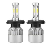 Aramox Lampadine per fari a LED, 2 pezzi H4 LED 36W 8000LM Lampada frontale per fari per auto Lampadine per auto Hi/Lo Beam 6000K (bianco)
