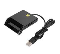 Aramox Lettore di Schede per, Lettore di Schede USB ABS Adattatore Smart Chip Card 608 per SIM e di Memoria, Supporta l'accesso con ID Bancario CAC e per Utenti Domestici in Ufficio