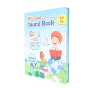 Aramox Libro Parlante Francese Inglese Libro Sonoro Bilingue Giocattolo Interattivo in Plastica per l'apprendimento con Guida Vocale 29 X 25,2 Cm per Bambini Dai 3 Agli 8 Anni Viaggio a Casa in età