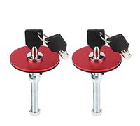 Aramox Lucchetto per Cofano Auto Kit Perno per Cofano in Lega di Alluminio 2 Pezzi Serratura Universale per Motore Blu con Perni Chiave Rondelle e Viti per il Fissaggio del del Veicolo (rosso)