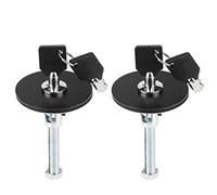 Aramox Lucchetto per Cofano Auto Kit Perno per Cofano in Lega di Alluminio 2 Pezzi Serratura Universale per Motore Blu con Perni Chiave Rondelle e Viti per il Fissaggio del del Veicolo (BLACK)