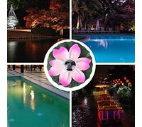 Aramox Luce da Piscina Solare, a Led Che Cambia Lampada Galleggiante di Fiori con Energia Solare, Illuminazione Automatica, Decorazione Elegante, Design Duraturo per la Decorazione della Piscina da
