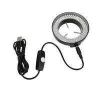 Aramox Luce LED per Microscopio, Luce per Microscopio in ABS con 144 LED 45000LX Alimentazione USB Diametro Interno 60 Mm Illuminazione Senza Ombre per Stereomicroscopi Ricerca di Laboratorio