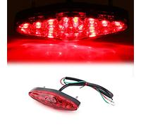 Aramox Luci posteriori posteriori, Fanale Posteriore del Freno del Motociclo di 12V 15 LED Fanale Posteriore della Bici della Sporcizia di ATV Dirt Bike(Red)