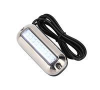 Aramox Luci Subacquee per Barche, IP68 Impermeabile Blu 27LED Lampada Subacquea per Barche Luci 95LM LED Kit Guscio in Acciaio Inox per Barche Marine 10-30VDC