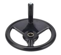 Aramox Macinazione Ruota a Mano Ruota a Mano 22x250mm Plastica Ingegneristica Nera per Macinetti per le Maintrino