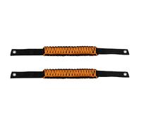 Aramox Maniglie di Sostegno in Paracord per Roll Bar per Auto da 2 Pezzi, Poliestere Robusto, Installazione Semplice, Impugnatura Comoda per Bronco e (ORANGE)