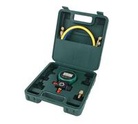 Aramox Manometro Digitale del Liquido di Raffreddamento da 0 a 5MPa HVAC AC Set di Manometri con Valvola a Sfera 4 Unità di Pressione 9 Refrigeranti 2 Tubi per il Recupero di Ricarica dell'Aria