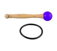 Aramox Martello per Campane Tibetane con Testa in Gomma e Manico in Legno, Bacchetta per Percussioni per Campane Tibetane in Cristallo Che Producono un Suono Chiaro e Bello, Ideale per la (PURPLE)