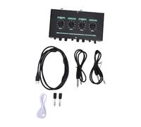 Aramox Mixer Professionale, Amplificatore Microfonico a Doppio Canale in Metallo, Alimentazione 48 V, Batteria Ricaricabile, per Performance Dal Vivo e Registrazione in Studio