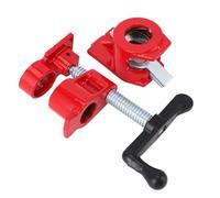 Aramox Morsetto per Tubo, 4 Pezzi Ghisa Base Larga 3/4 Pollice | Morsetto per Mobili e Scatole, Impugnatura Ergonomica Riduce L'affaticamento, Piedi Grandi Aumentano la stabilità, Piastre