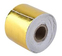 Aramox Nastro adesivo, 1 rotolo d'oro Nastro adesivo di alluminio per auto Nastro adesivo riflettente per scaldare lo schermo (10M*5Cm)