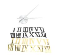 Aramox Numeri Romani Orologio da Parete Fai-da-te Effetto Stereo 3D Specchio Dorato Orologio da Parete Moderno Decor Soggiorno