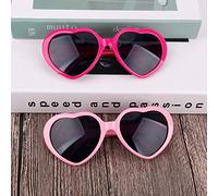 Aramox Occhiali da Sole a Cuore Design 3D, Confezione da 3 | Novità occhiali a tema d\'amore, plastica ABS, rosa rosa giallo blu rosso bianco , accessori per feste, shopping in spiaggia