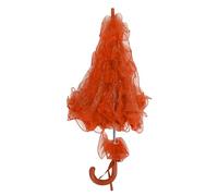 Aramox Ombrello in Pizzo del Matrimonio in Pizzo Ombrello, Eleganza Vintage, Design Artigianato, Utilizzo Versatile, Fotografia Essenziale, per Occasioni Speciali con Tocco Pittoresco (ORANGE)