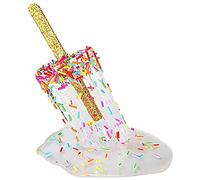 Aramox Ornamenti di Ghiaccioli Che Si Scioglie, Statue del Gelato, Decorazione Unica Fatta a Mano, con Effetto Lucido Bagnato, per il Matrimonio della Decorazione per la Casa (White)