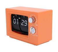 Aramox Orologio a Vibrazione Unico a Forma di TV Funzione di Promemoria Meccanica a Batteria Decorazione da Tavolo Orologio Che la Pagina per la Sala Studio Dell'ufficio Flip retrò