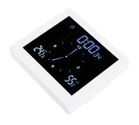 Aramox Orologio da Parete per Doccia da Bagno, Termometro Igrometro Impermeabile, Timer Facile da Impostare con Ampio Display LCD per Uso Domestico o in Palestra (WHITE)