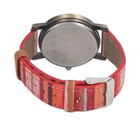Aramox Orologio, Pelle di Ottone, Multi -colore, Batteria a Bottone da donna. per Regali per Feste di Compleanno, Meraviglioso Orologio in Stile Bohémien (rosso)
