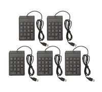 Aramox PAD NUMERO CARATTURATO 18 Tasti Tasti Numerici USB Plug e Riproduci Tasti Numerici da Digitazione Silenziosa per il Desktop per Laptop per PC (BLACK)