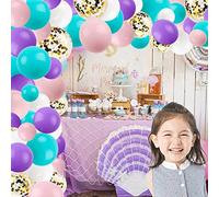 Aramox Palloncini da Festa di Compleanno Colorate Vibranti Palloncini in Lattice Set per Decorazioni Natalizie con 12 da 40 Pollici di Espedisci Strumenti di Strumenti Nastro