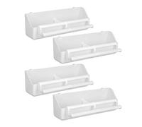 Aramox Pappagalli Ciotola d'Acqua, Impedire Alimentatore di Alimenti Sospeso per Gli Uccelli, Design Comodo Supporto per la Gabbia in Plastica Non Aggredita, 2 su 1 Pappagalli Piccioni di