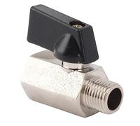 Aramox Pesante Valvola a Gas in Ottone - Valvola a Sfera da 1/2" con Filettatura Maschio/Femmina per Applicazioni di Acqua Potabile Domestica e Sabbiatura (1/4)