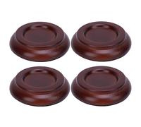 Aramox Piano Caster Cup Legno Piano Caster Pad 4 Pezzi con Base in Schiuma Antiscivolo Protezione Antirumore per Pianoforte Verticale Home Studio Sala Prove (BROWN #12)