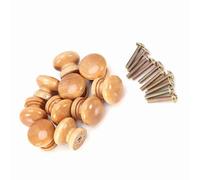 Aramox Pomelli per Porte in Legno, 10 Maniglie per Mobili in Legno Naturale con Viti, Pomelli per Cassetti Rotondi Vintage per Armadio da, Armadio, 33 Mm (Misura media 28 mm)