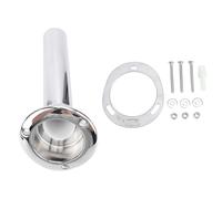 Aramox Porta Canna da Pesca per Barche, Porta Canne Nautico in Acciaio Inossidabile con Parte Superiore Rotonda a 30° Installazione Senza Fori Adatto Universalmente per Yacht e Barche