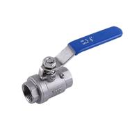 Aramox Porta Completa 1/2 Pollici BSPT Valvola a Sfera a Due Pezzi Leva Rotante a 2 Vie, Valvola a Sfera in Acciaio Inossidabile 304 con Struttura di Carico Superiore per Design a