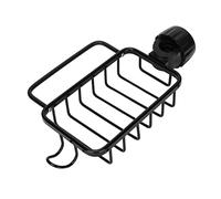 Aramox Porta Spugna per Rubinetto, Porta Spugna per Organizer per Rubinetto Lavello da per Organizzazione Lavello da, 7,0x4,3x1,7 Pollici (BLACK)