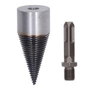 Aramox Punta da Trapano per Legna da Ardere in Acciaio al Carbonio con Gambo Quadrato, Strumento per Spaccare Il Tronco Rivestito in Ti, per Un Taglio Rapido del Legno su Quercia Noce Noce per Casa