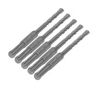 Aramox Punta per Martello Rotante Punta in Metallo Duro Set di Punte per Martello Perforatore 5 Pezzi 110mm 40Cr Spirale in Carburo Cementato 2 Scanalature per Mattoni Pietra Blocchi di Cemento (6MM)
